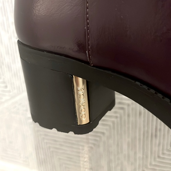 Coach Chrissy Leather Bootie - Deep Eggplant color! - Picture 7 of 9